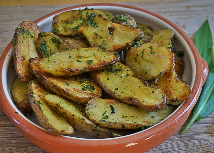 Roasted Pink Fir & La Ratte with Wild Garlic Pesto