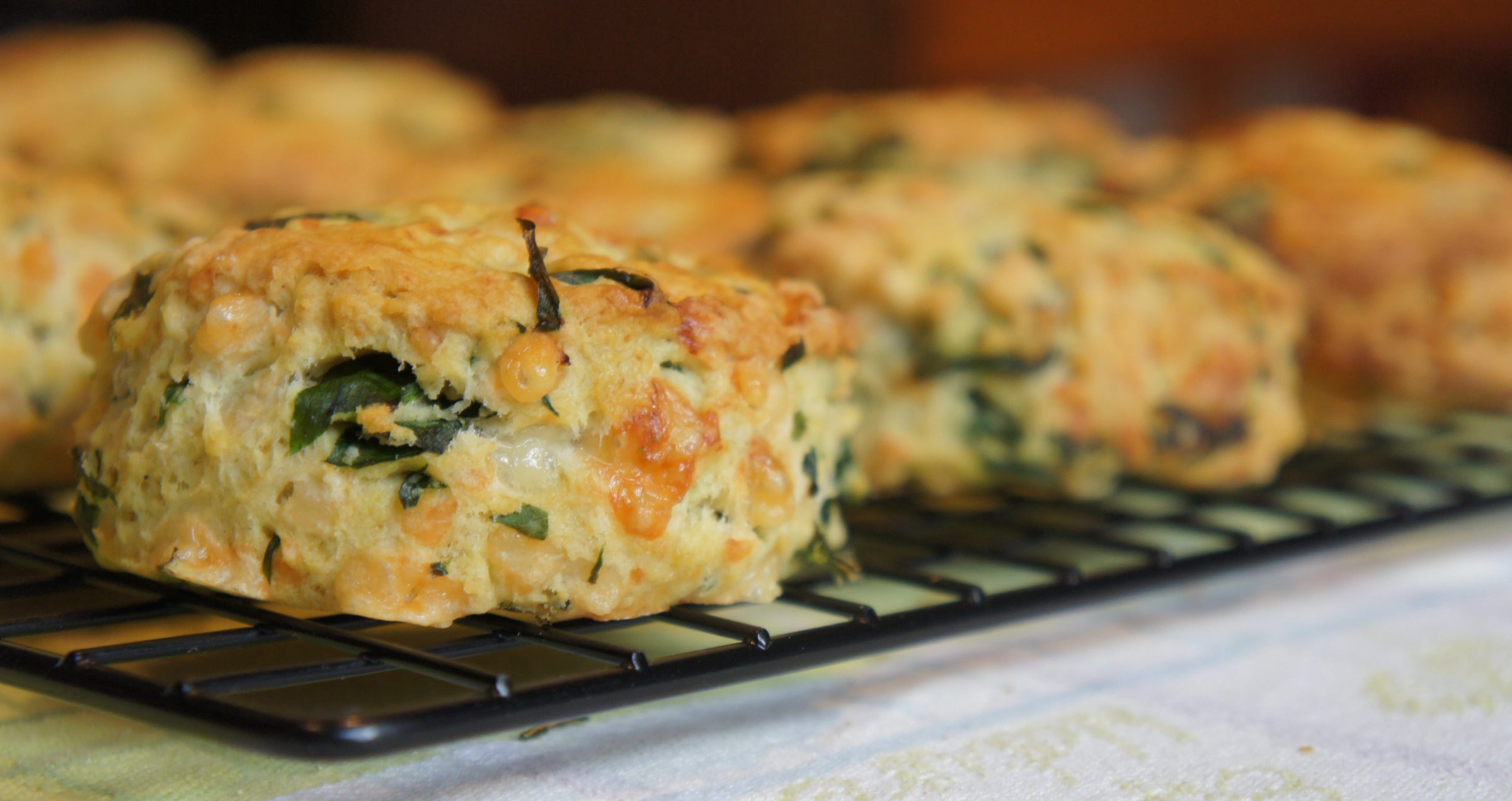 Wild Garlic & Cheese Scones