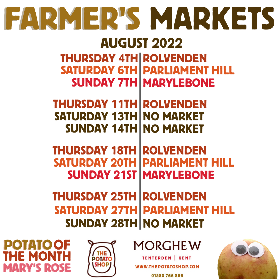 Farmer's Markets August 2022 The Potato Shop
